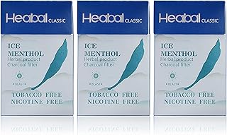 HEABAL Herbal Cigarettes - Ice Menthol - Free & Free - 3 Pack (20/Pack, 60 Total) incl. Frugal Smoker Sticker