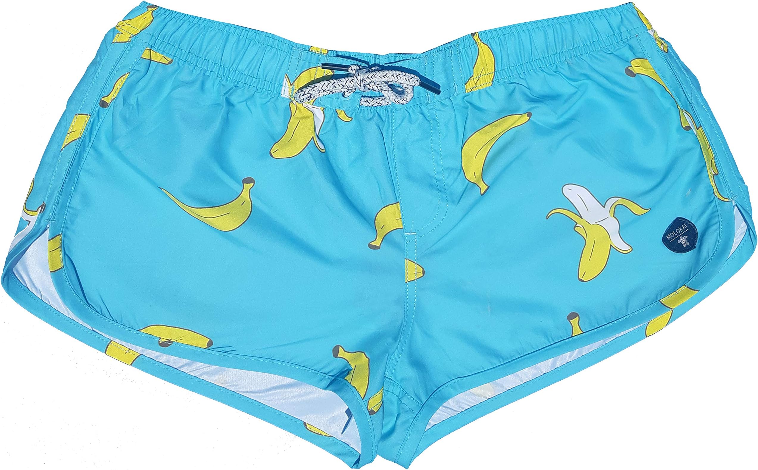 M MOLOKAI SURFOfficial Molokai Womens Swim Trunks Swimwear Swimming Shorts Quick Dry Elastic Waist Drawstring - Blue - X-Large