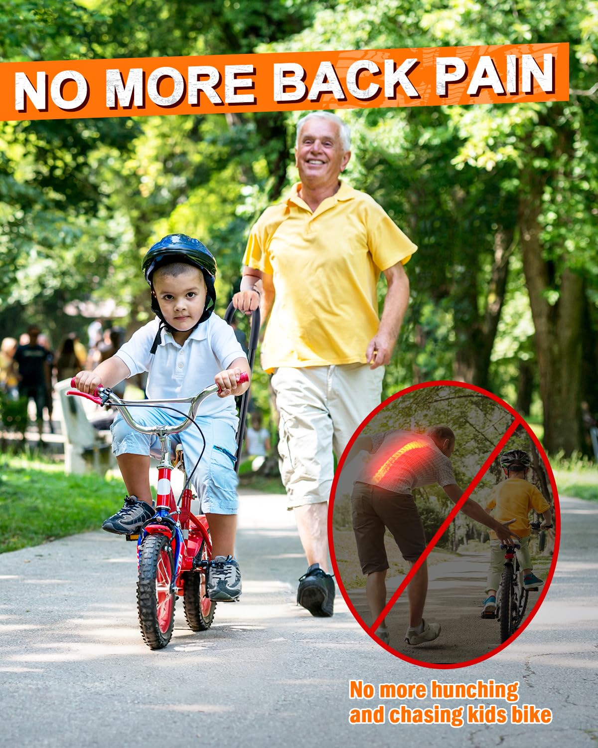 Asa de entrenamiento de seguridad mejorada para niños, 6 alturas ajustables y resistentes, accesorios de bicicleta de equilibrio para niños, enseñanza a montar sin ruedas de entrenamiento 6