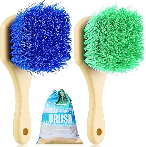 Cepillo removedor de arena de playa con bolsa de cordón, accesorios de playa, cepillos para limpiar la playa, cepillo de cerdas suaves para disponible en Yaxa Colombia