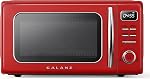 Galanz GLCMKZ11BKR10 Retro Countertop Microwave Oven with Auto Cook & Reheat, Defrost, Quick Start Functions, Easy Clean with Glass Turntable, Pull Handle, 1.1 cu ft, Black