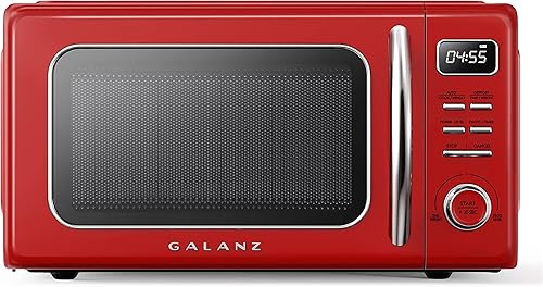 Miniatura 17 de Galanz - Horno microondas retro GLCMKZ09GNR09, funciones de cocción y recalentamiento automáticos, descongelación e inicio rápido, fácil limpieza
