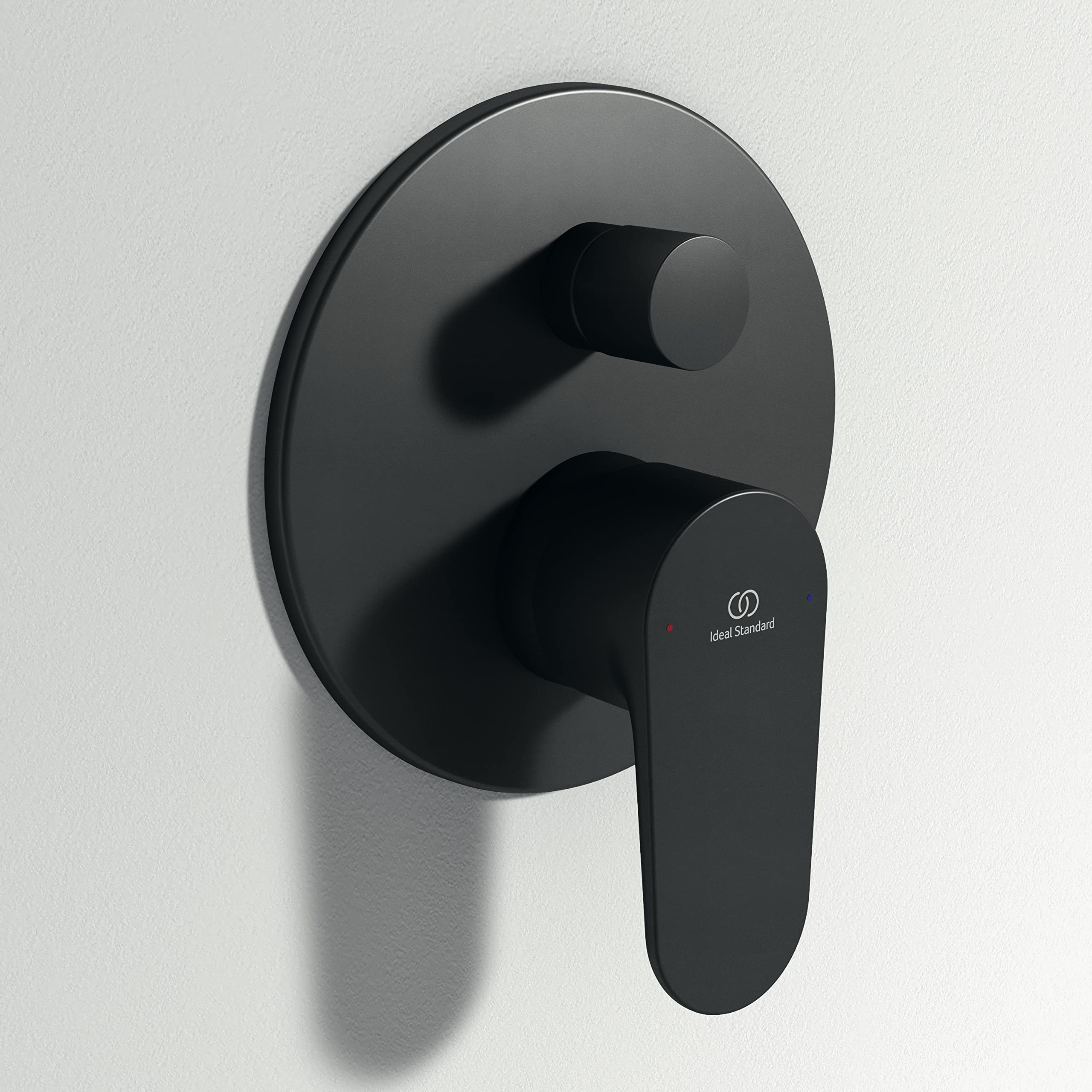 Ideal Standard - Cerafine O, Miscelatore monocomando per vasca o doccia ad incasso, Due vie, Parti esterne, Nero seta
