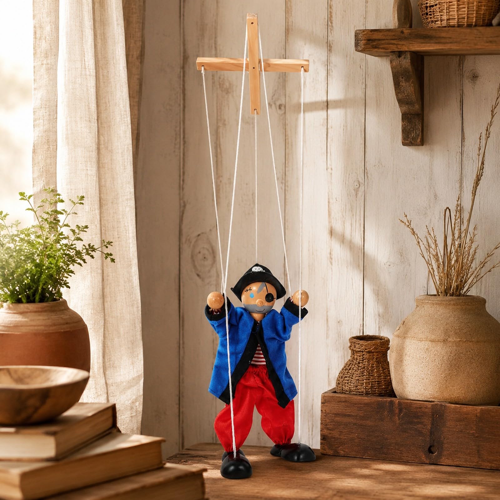 Amazon.com: LUOZZY Pirate Marionette Puppet Wooden Marionette Toy
