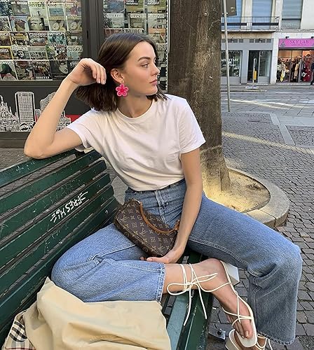 Miniatura 3 de Aretes colgantes con cuentas de colores hechos a mano, diseño de flores, bohemios y tropicales para mujer