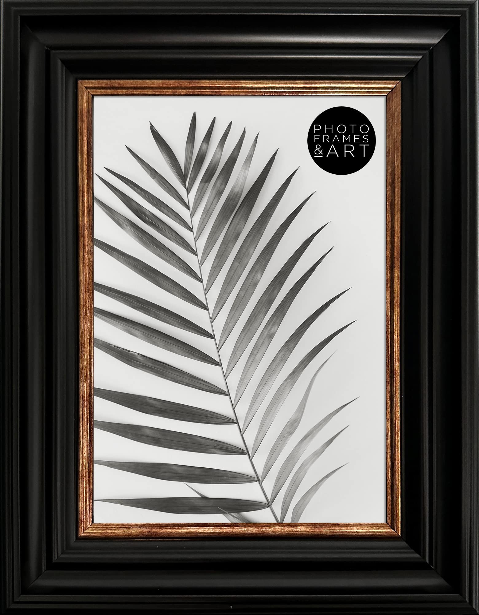 Pf+A Black Real Glass Vintage Frame For A5 Photo - & Copper Gold A5(14.8X21cm) Picture Frame