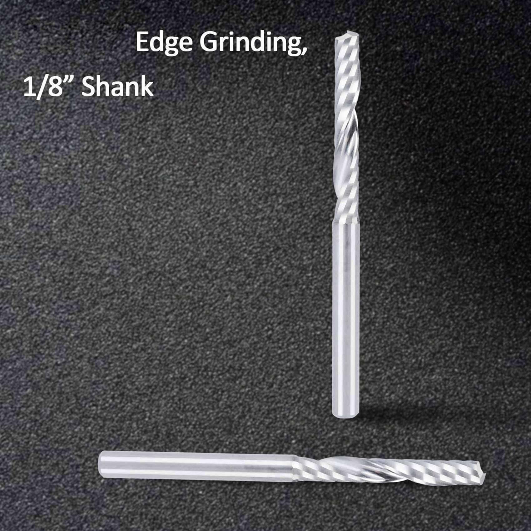 Confezione per Router CNC Attacco un Spirale con Codolo da Punta per Fresa un Tagliente Singolo un Una Scanalatura Set di Frese Kit di Strumenti Incisione nel Acciaio al Tungsteno
