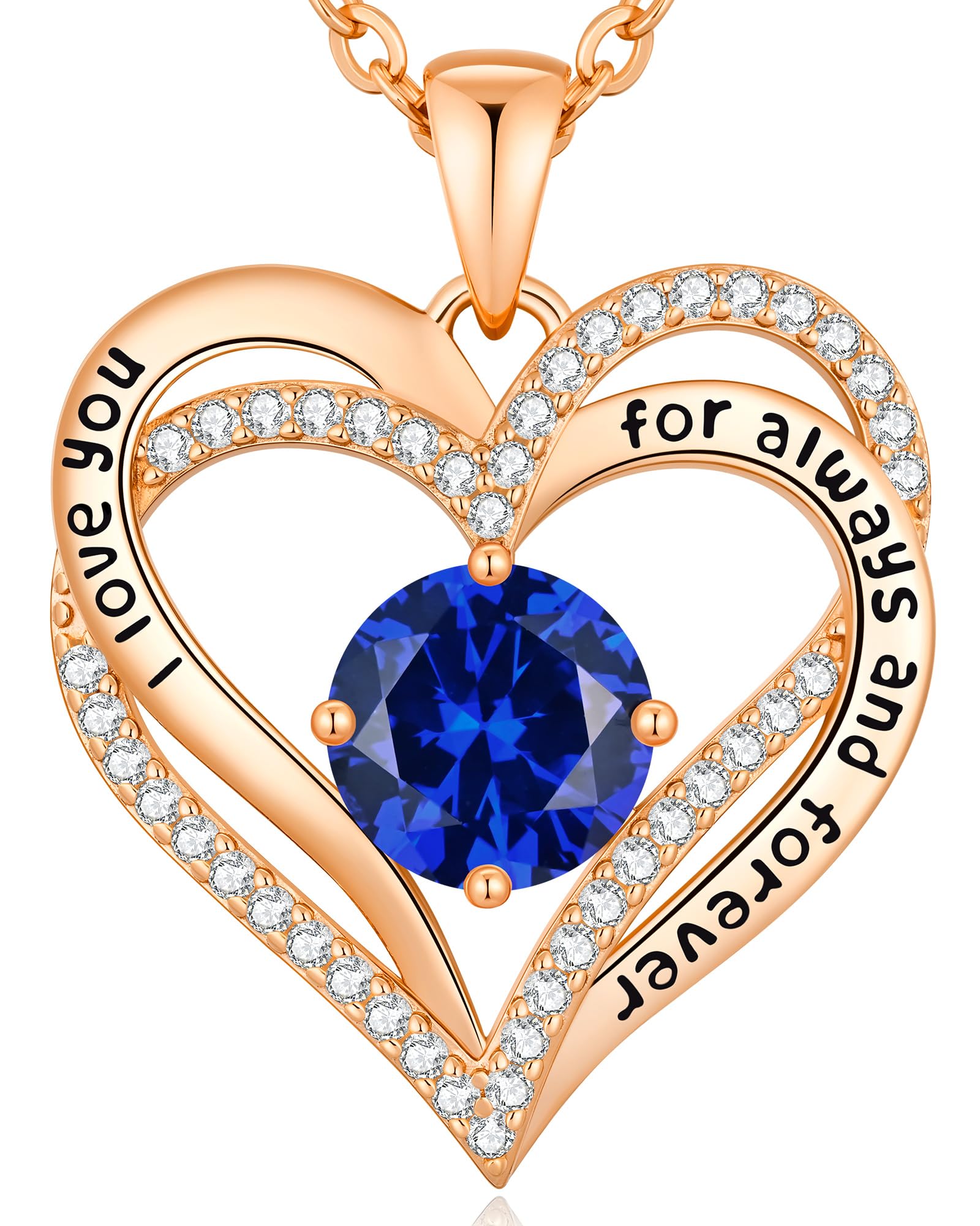 CDE Kette Damen Herz Anhänger Halskette für Frauen Schmuck Geburtstags Geschenk für Sie Freundin Weihnachten Valentinstag Muttertags Geschenk Hochzeit Jubiläum