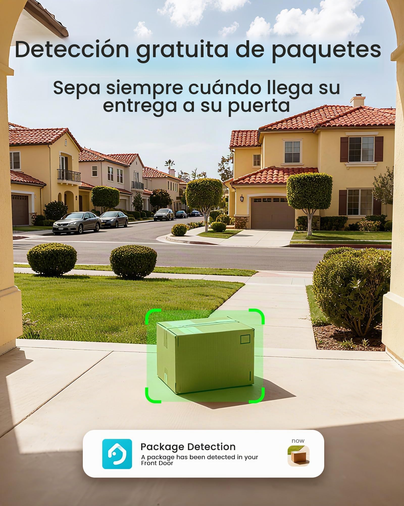youkey Timbre inalámbrico de video con cámara dual, vista de pies a cabeza, timbre de batería 2K FHD con almacenamiento local sin tarifa mensual, detección de paquetes, WiFi de 5 GHz, compatible con