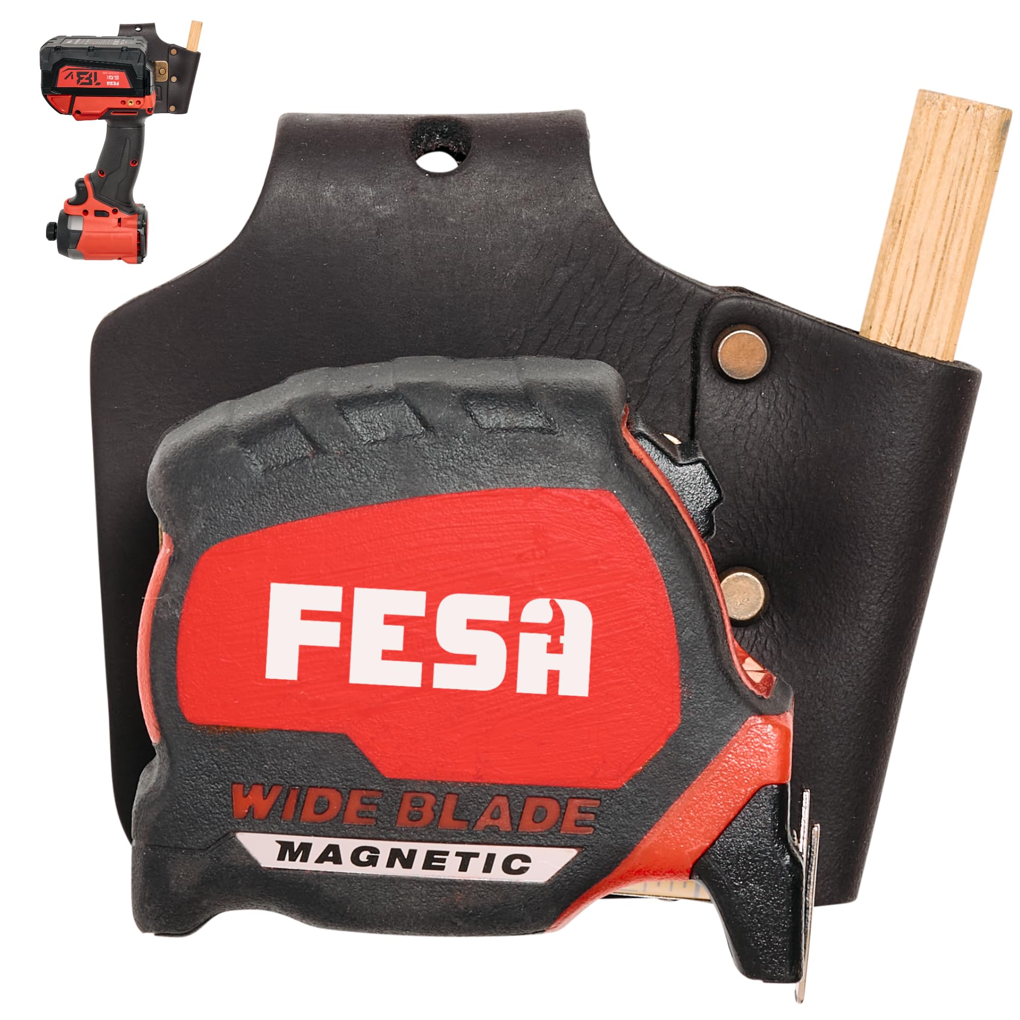 FESA Leather Tape Measure Holder, for DeWalt and Milwaukee Tools — Amazon image 9
