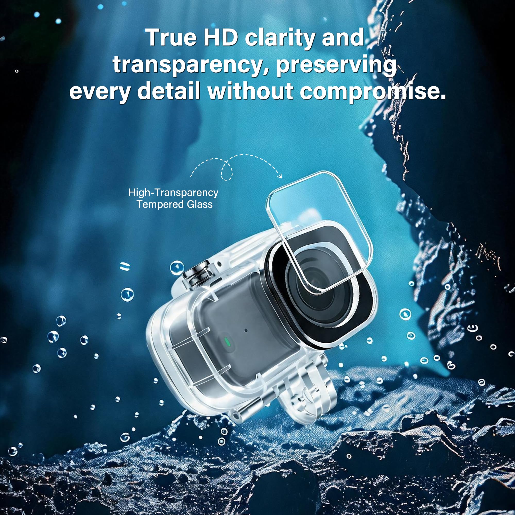 Walking Way Custodia Impermeabile per DJI Osmo Nano, Alloggiamento Subacqueo, Supporta Immersioni fino a 45m con Supporto a Sgancio Rapido e Accessori a Vite, per l'Unità Fotocamera Principale