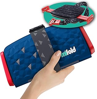 New Mifold Comfort Grab-and-go Car Backless Booster Seat-Compact and Portable for Every Day, Carpooling, Travel, Ocean Blue