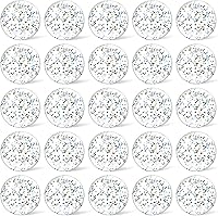 Vista 7 de Hungdao 25 bolas inflables de playa con purpurina de 8 pulgadas, mini bola de confeti flotante transparente para niños, pelota de fiesta temática