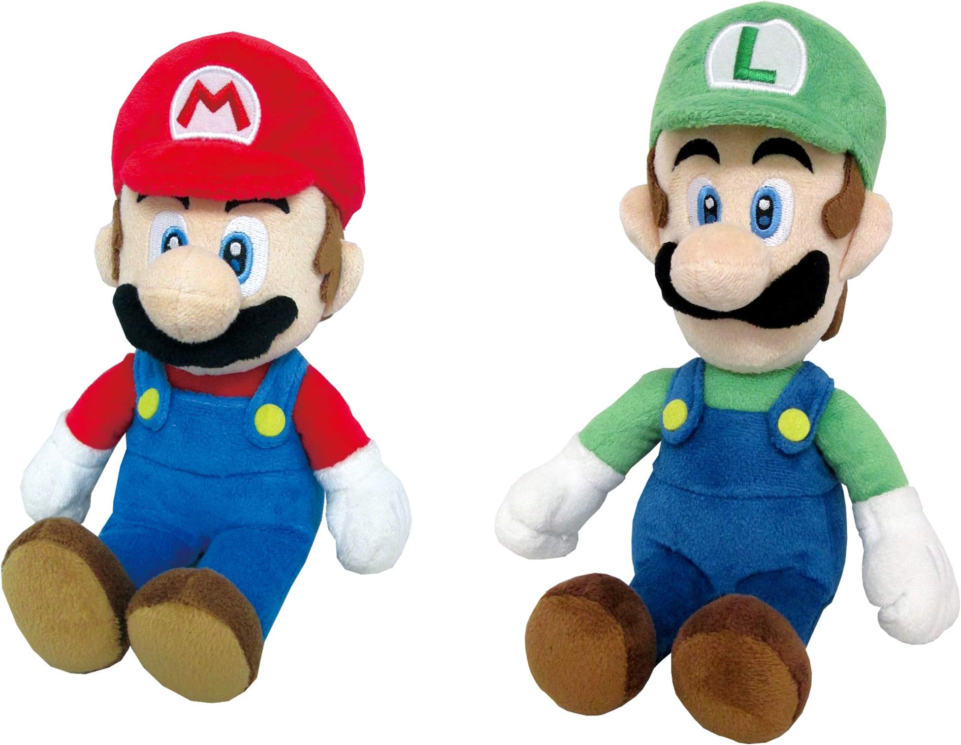 LB Super Mario Little Buddy Set of 2 Super Mario All Star Collection Plush - 1414 Mario & 1415 Luigi