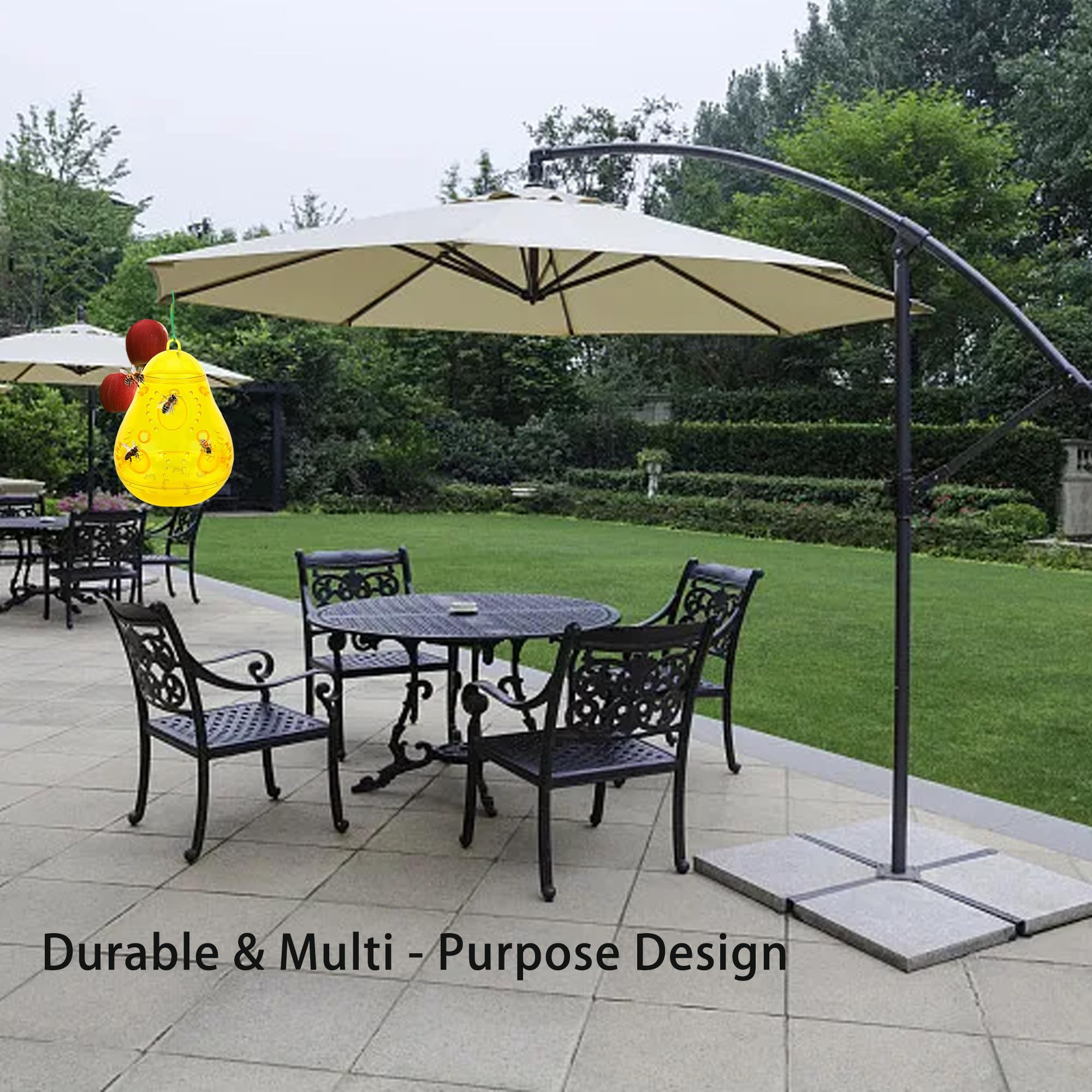 2PCS Cacciatori di Api, Controllo Degli Insetti Efficiente, Impermeabile Vespa nido Killer, Trappola di orno, Leggero Catcher, orno Decoy nido Appeso Deterrente per casa e Giardino all'aperto