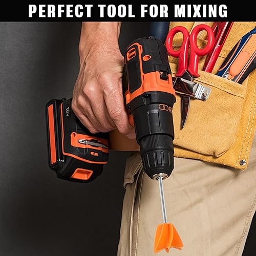 Miniatura 6 de Loosh 6 agitadores de pintura de 11 pulgadas para taladro, accesorio mezclador de pintura, mezclador epoxi hélice para resina de hormigón, paleta
