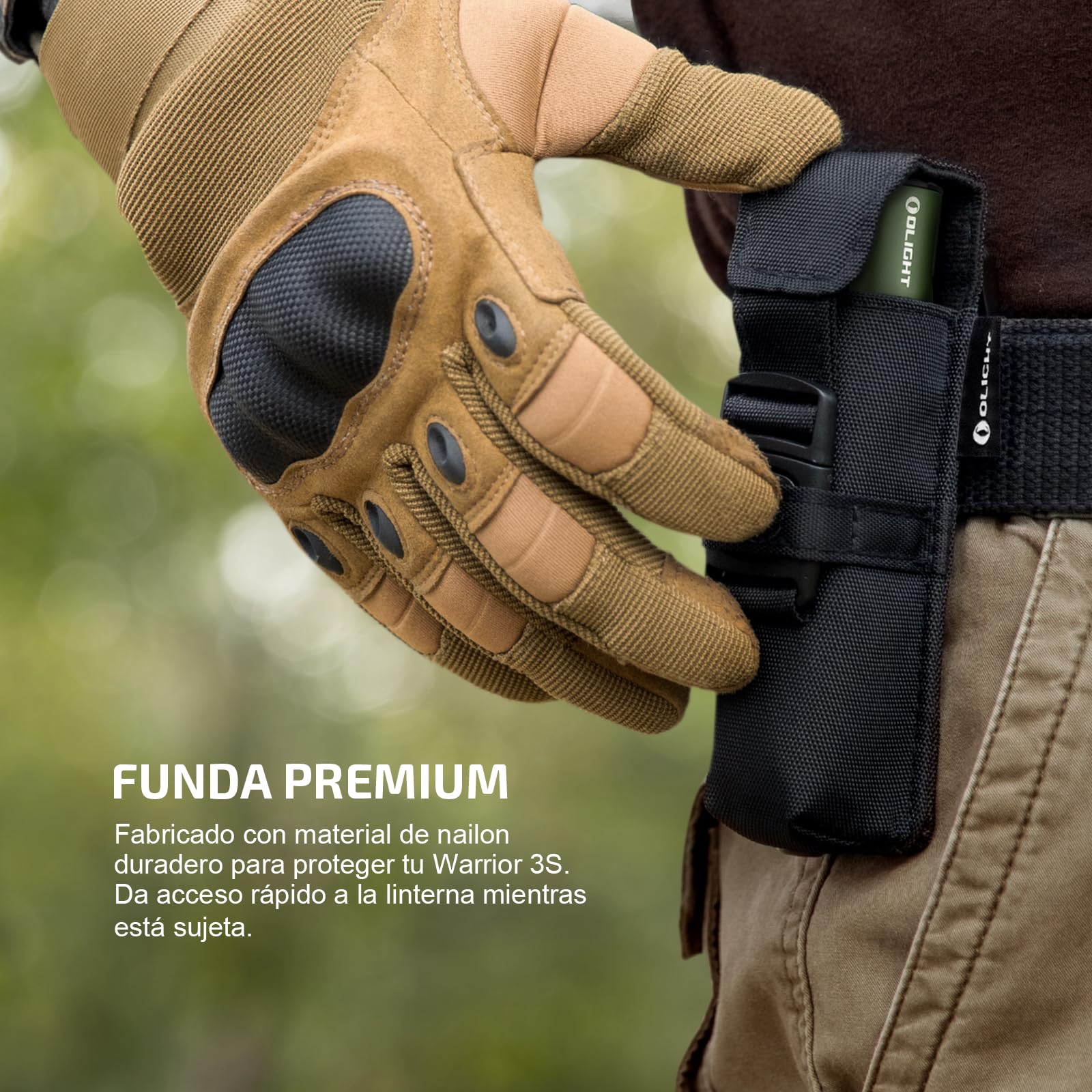 OLIGHT Warrior 3S Táctica Linterna 2300 LM 300M Carga mediante USB-C | Configuración de Sensor, Doble Interruptor, Impermeable IPX8, Adecuado Para Acampada, Senderismo y Emergencias