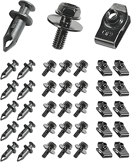 35PCS Car Engine Under Cover Splash Shield Guard Body Bolts Screws,Skid Plate Bolts Screw Kit,Bumper Screws,Engine Splash Shield Screw,Suitable for Most Cars and Sedans Replacement