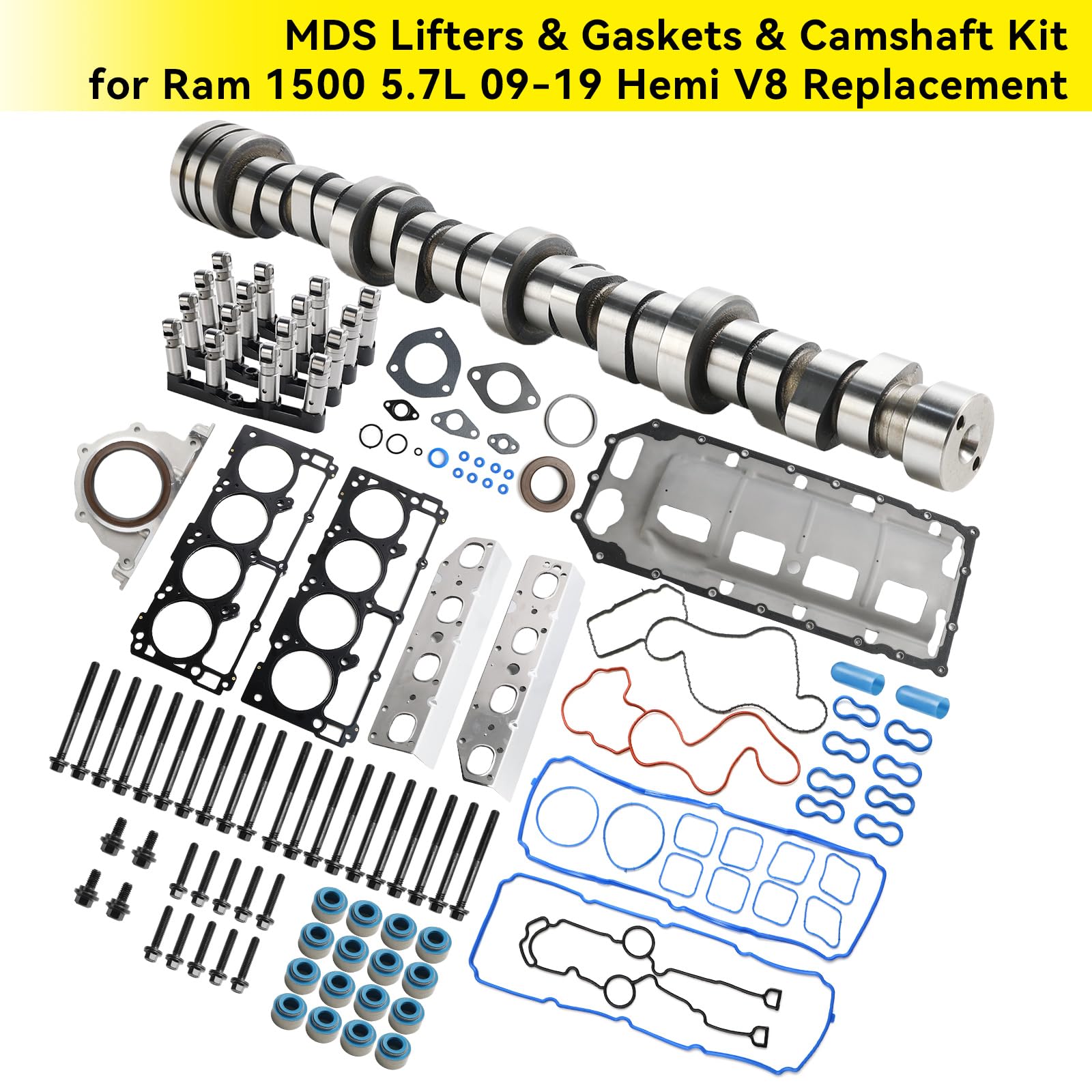 Bruce & Shark MDS Lifters & Gaskets & Camshaft Kit perRam 1500 5.7L 09-19 Hemi V8 Replacement Parts