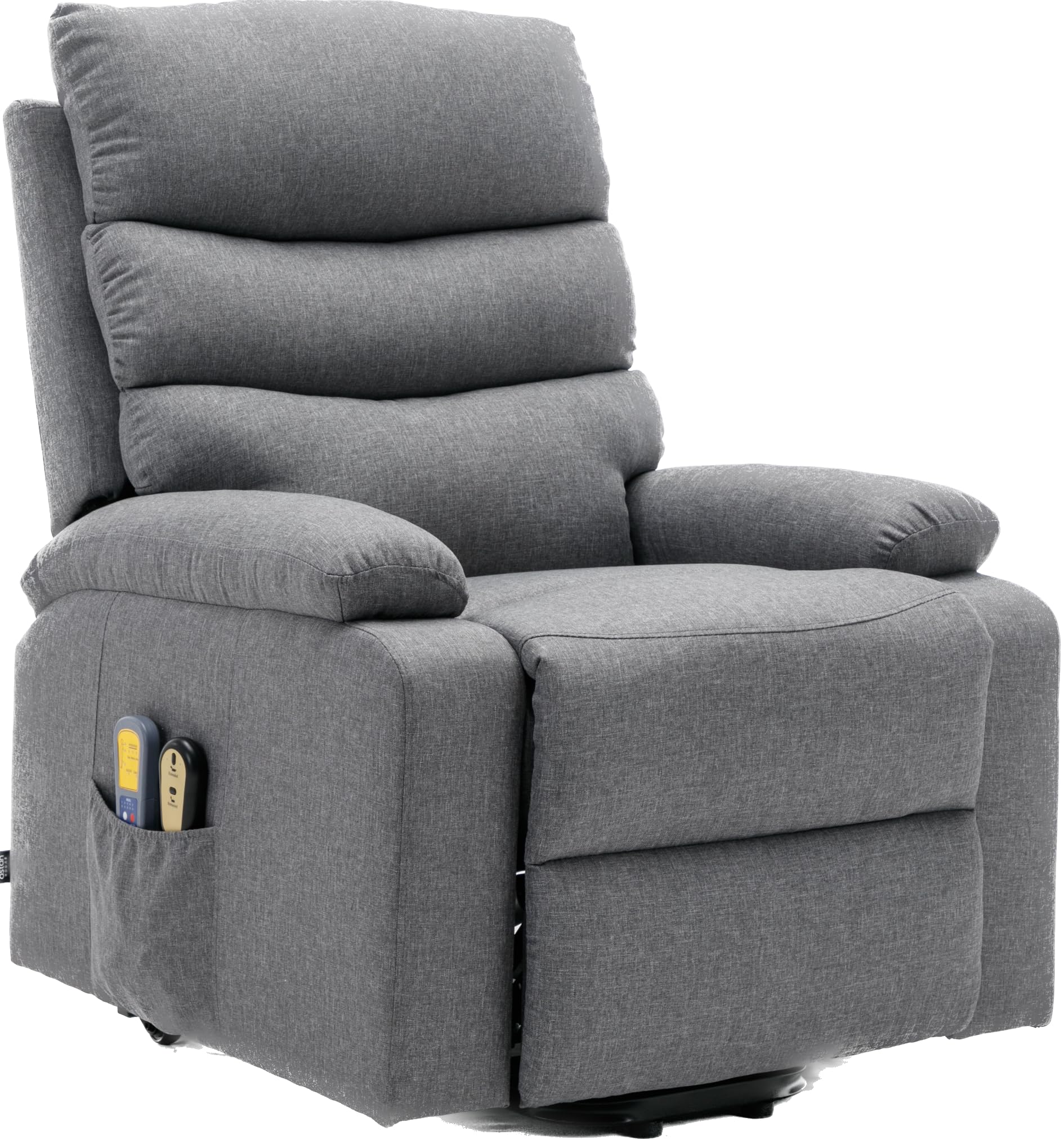 ASTAN HOGAR Poltrona Relax con Funzione Auto-Aiuto (Levanta Persone), Reclinazione Elettrica, Massaggio E Termoterapia, Modello Ceci AH-AR10520GR