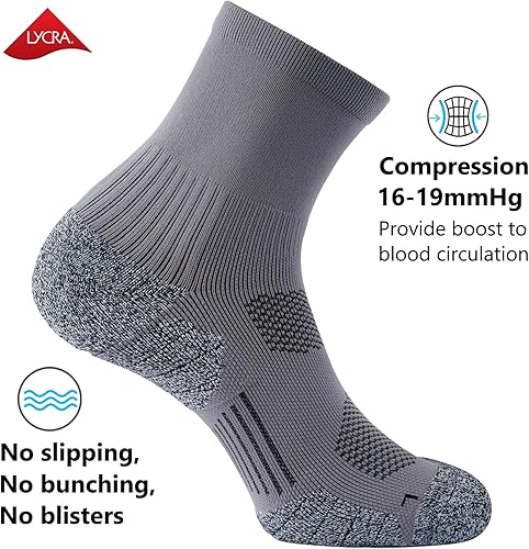 Miniatura 3 de CWVLC Calcetines deportivos de compresión acolchados para hombres y mujeres