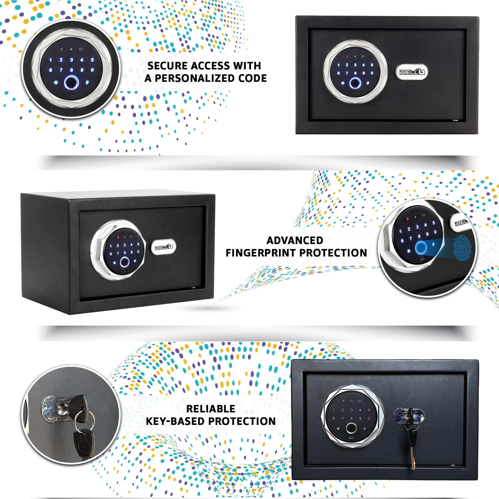 iBELL IBL SL-20F Digital Fingerprint Safe Locker for Personal and Office Use | 20L Biometric Electronic Safe Locker with Interior Light and Emergency Key Access- 12 months warranty(Net-8.5L) 1