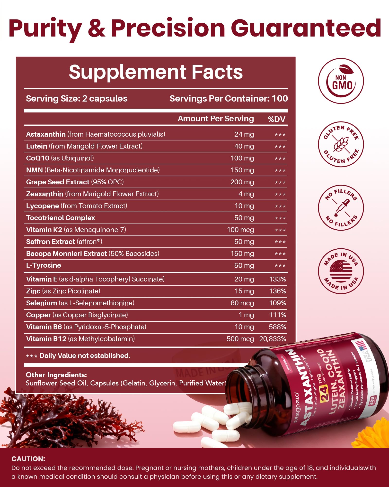 18-In-1 Astaxanthin 24mg Supplements ,Triple Strength Antioxidant Formula — Amazon image 9