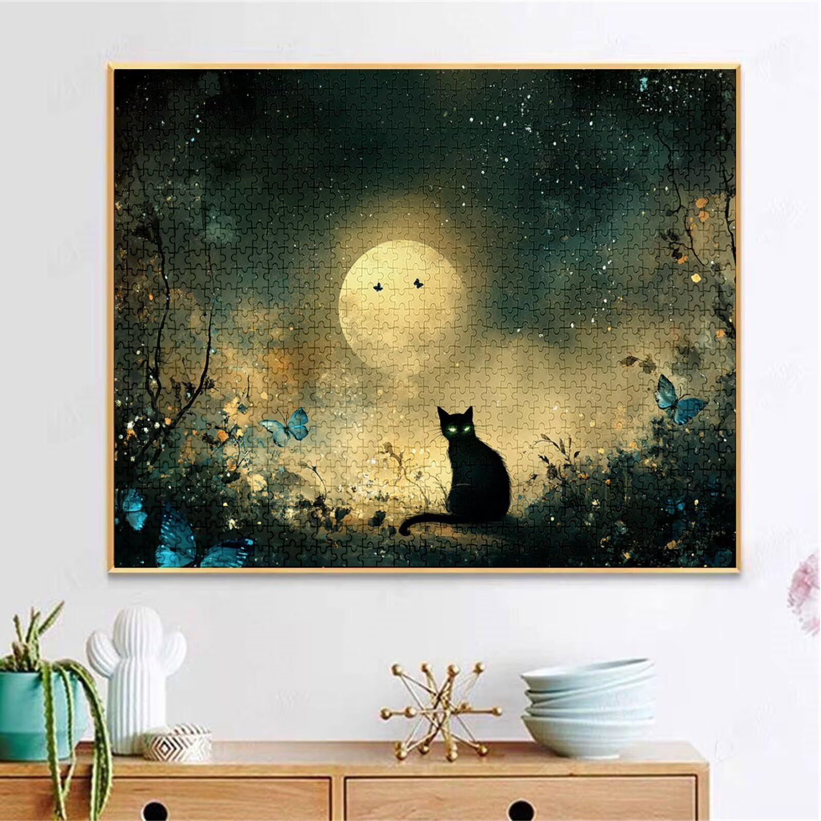 Puzzle 5000 Pezzi, 3 4 5 Anni Puzzle Luna 6 7 8 Anni Giochi Educativi Sostenibili Con Motivi Per Adulti Da Gioco in Legno Di Alta Qualità Jigsaw Gatto per Gioco Familiare, 2026 Regalo Natale H-2204