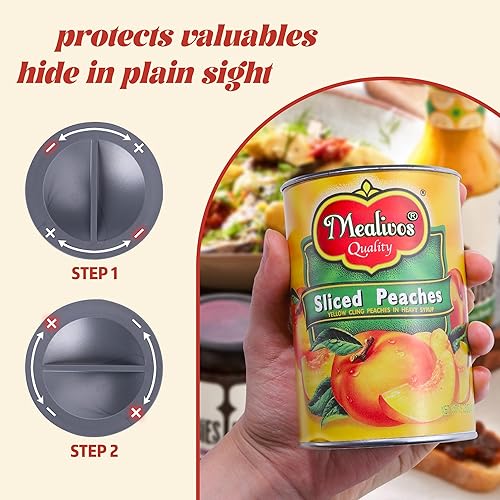 Miniatura 18 de Caja fuerte para desviación de latas, perfecta para ocultar llaves de almacenamiento, efectivo, joyas, tarjetas (1 fruta mixta)