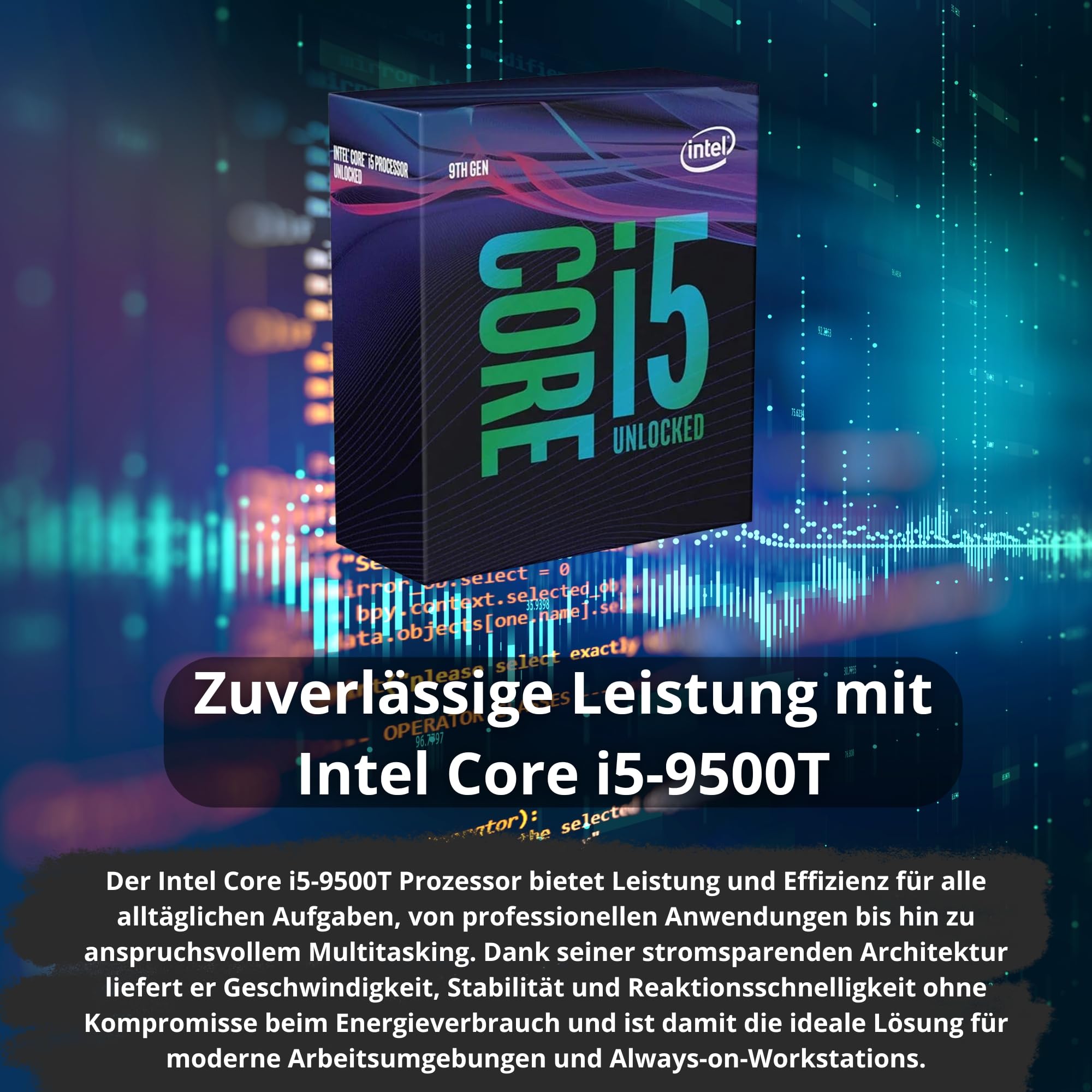 HP Mini-PC für Business und Büro, Intel Core i5-9500T, 16 GB RAM, 512 GB SSD, Windows 11 Pro, Monitor, integrierte Lautsprecher, 36 Monate Garantie