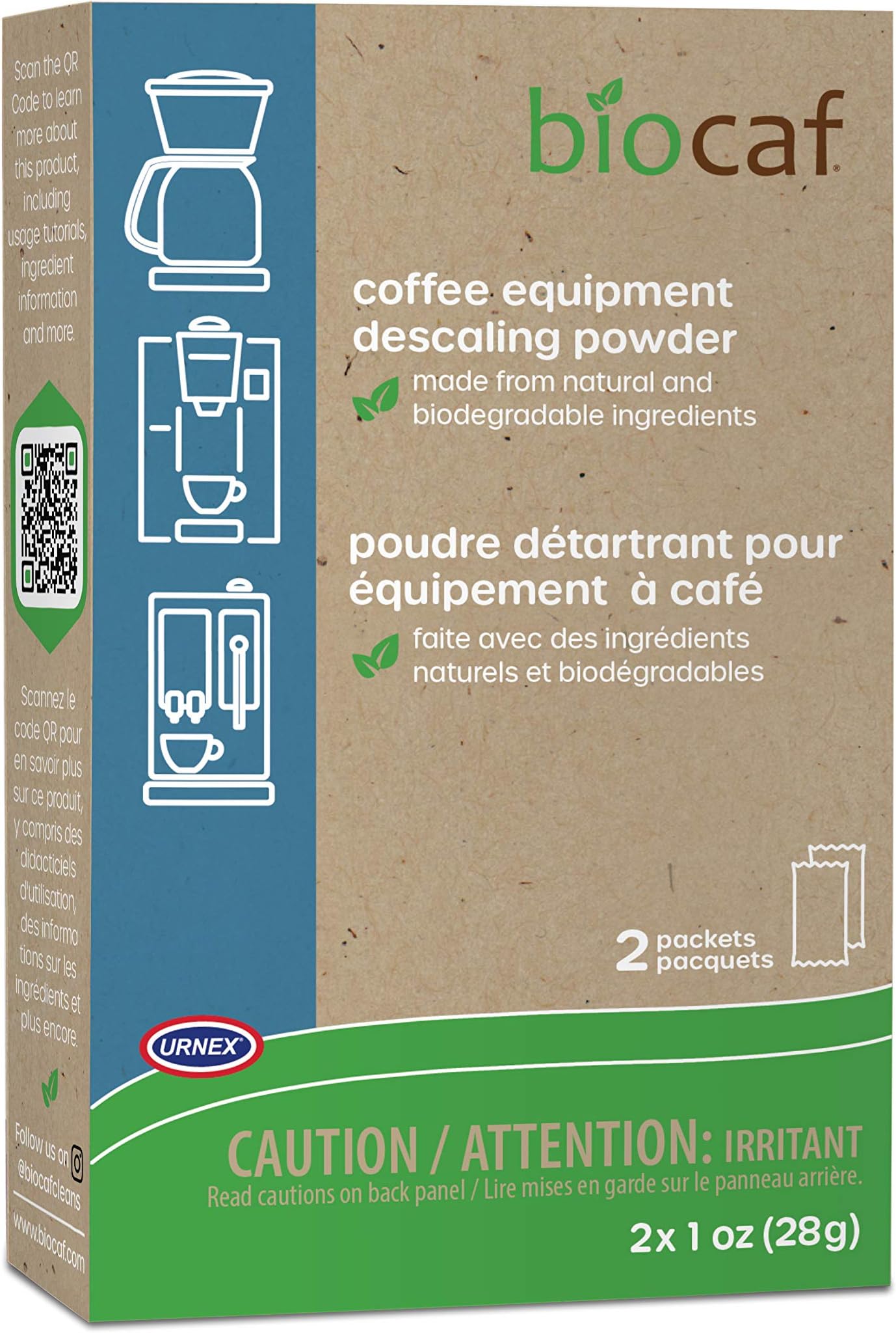 Full Circle Espresso Machine - 2 Single Use Packets - Descaling Powder Safe On Keurig Delonghi Nespresso Ninja Hamilton Beach Mr Coffee Braun