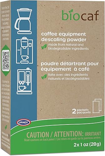 Urnex Máquina de café expreso Full Circle – 2 paquetes de un solo uso – Polvo descalcificador seguro en Keurig Delonghi Nespresso Ninja Hamilton