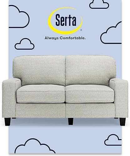 Serta Palisades Sofás Tapizados para Sala, Sofá de Diseño Moderno, Poliuretano, Gris (Pebble Gray) disponible en Yaxa Peru