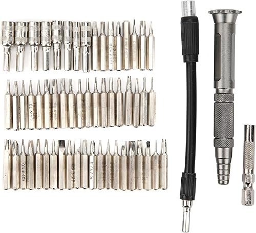 Juego de destornilladores de precisión, kit de destornilladores magnéticos 59 en 1, kit de herramientas de reparación profesional de acero