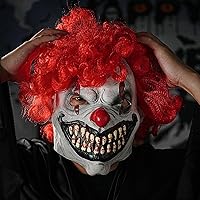 Vista 20 de YU FENG Máscara de disfraz para Halloween, mascarada, cosplay, fiesta divertida