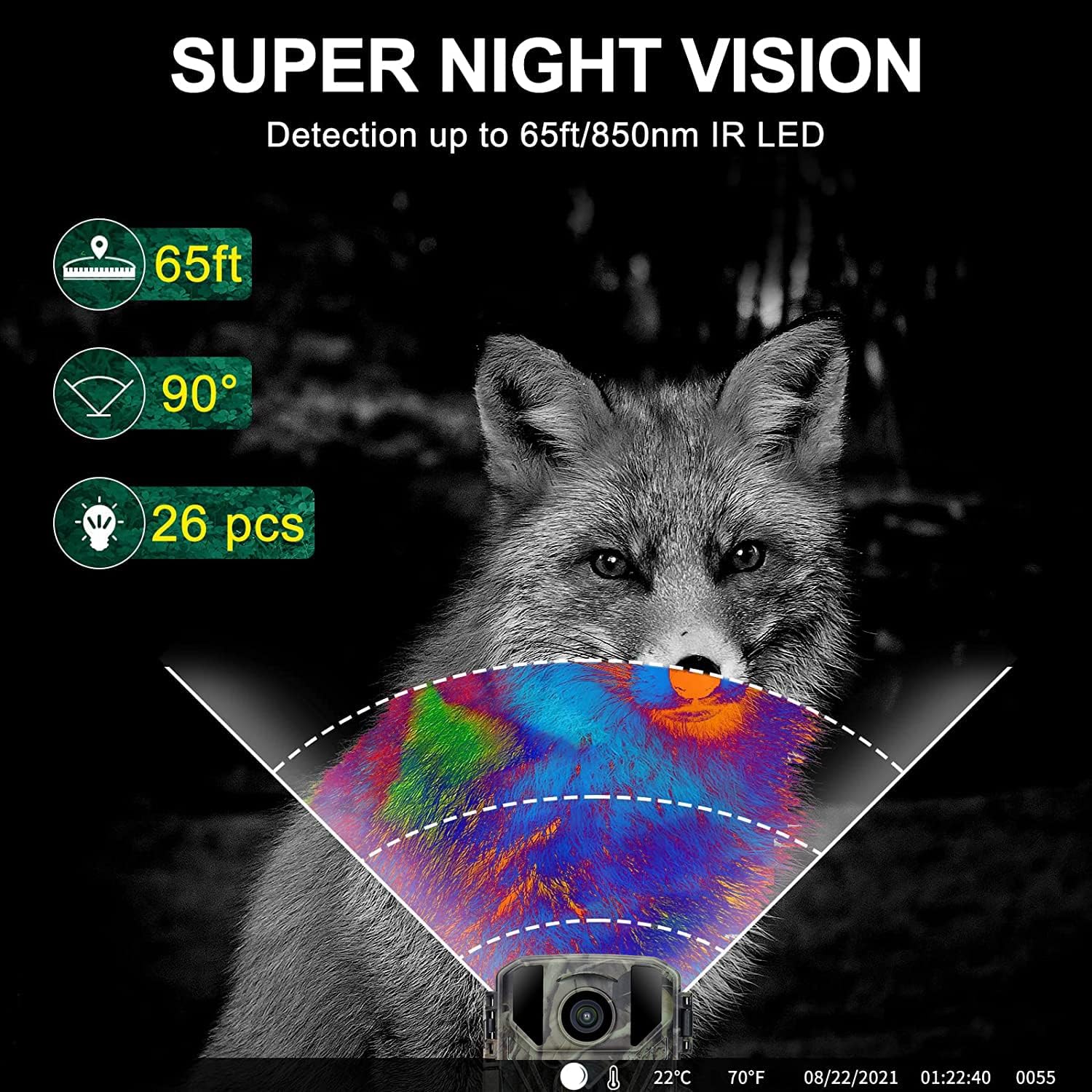 SuntekCam Mini Trail Cameras 1080P 24MP, Game Camera with Night Vision Motion Activated, IP65 Waterproof, 0.3s Trigger Hunting Camera, Wildlife Camera
