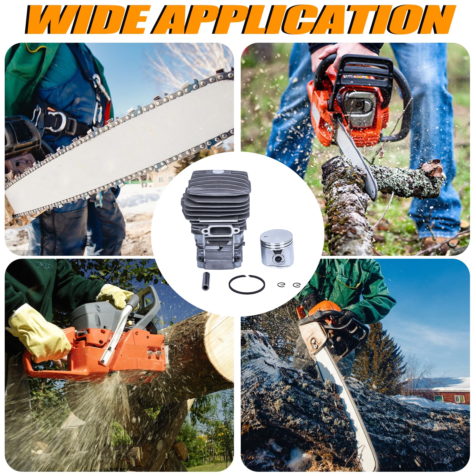 Zestaw cylindra tłokowego do piły łańcuchowej Stihl MS291 MS291C MS271 MS271C, cylinder z łożyskami, uszczelki olejowe, świeca zapłonowa, zamiennik 1141 020 1206