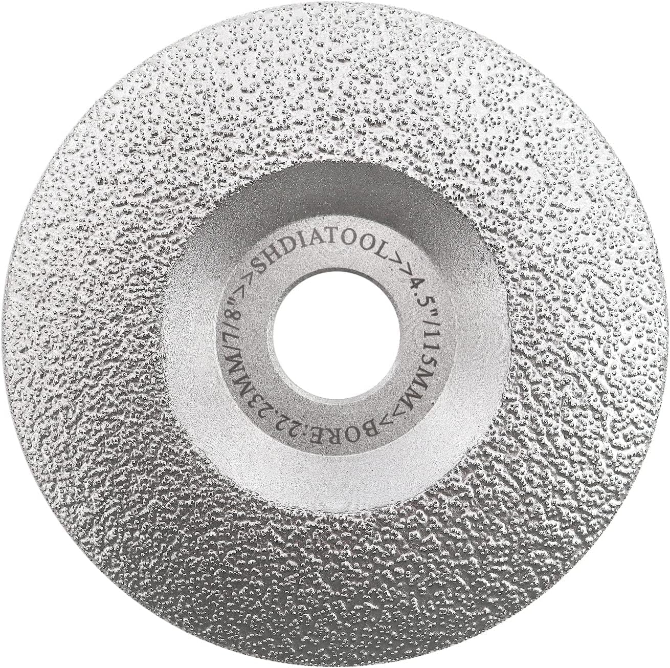 SHDIATOOL Diamond Grinding Cup Wheel 4-1/2 Inch for Granite Marble Iron Steel Masonry Convex Vacuum Brazed Grinding Disc Fits 7/8 Inch Arbor 115mm