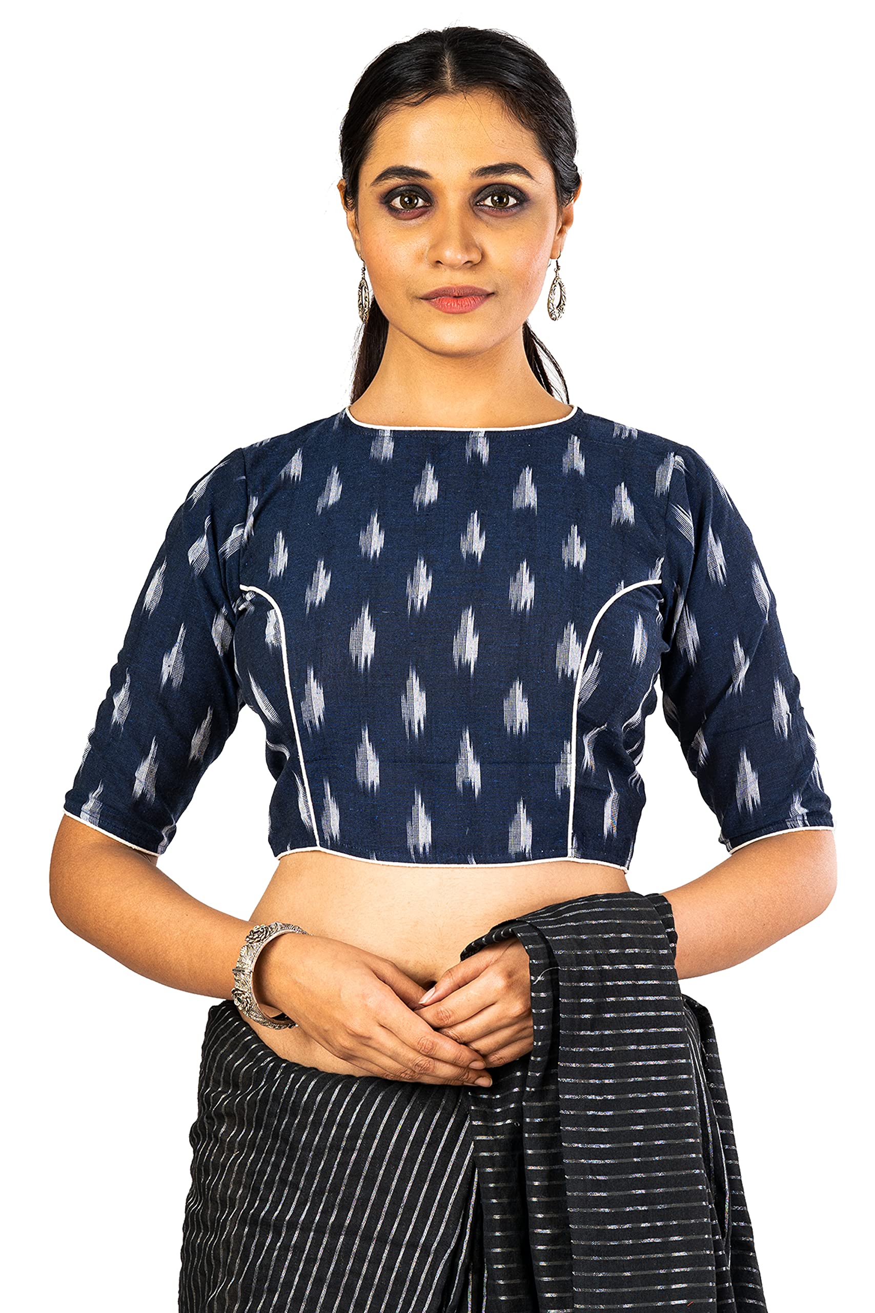 jalpaibon Women's Readymade Designer Stylish Elbow Length Blouse - JALPBL-21-33-picture-5