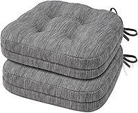 Vista 32 de Shinnwa - Juego de 4 cojines para silla de comedor, cojines de silla de cocina de espuma viscoelástica de doble capa, cojines de asiento con diseño