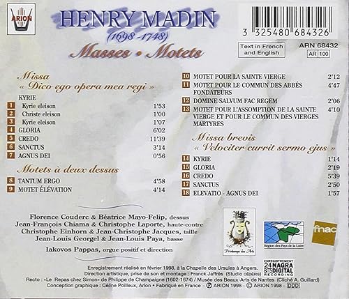 Miniatura 2 de Henry Madin Masses & Motets