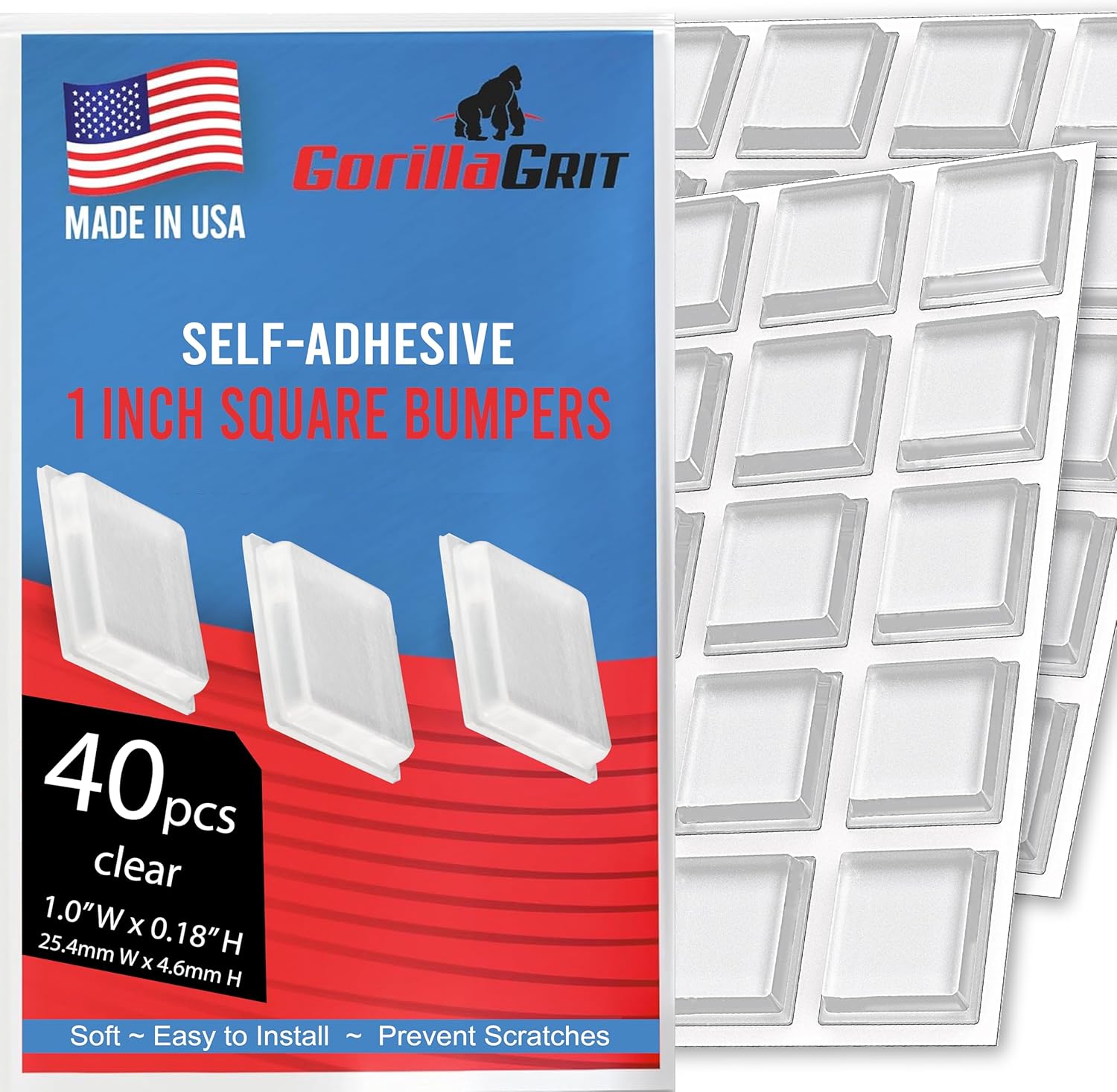 Clear Rubber Bumpers Large Rubber Feet for Cutting Boards Glass