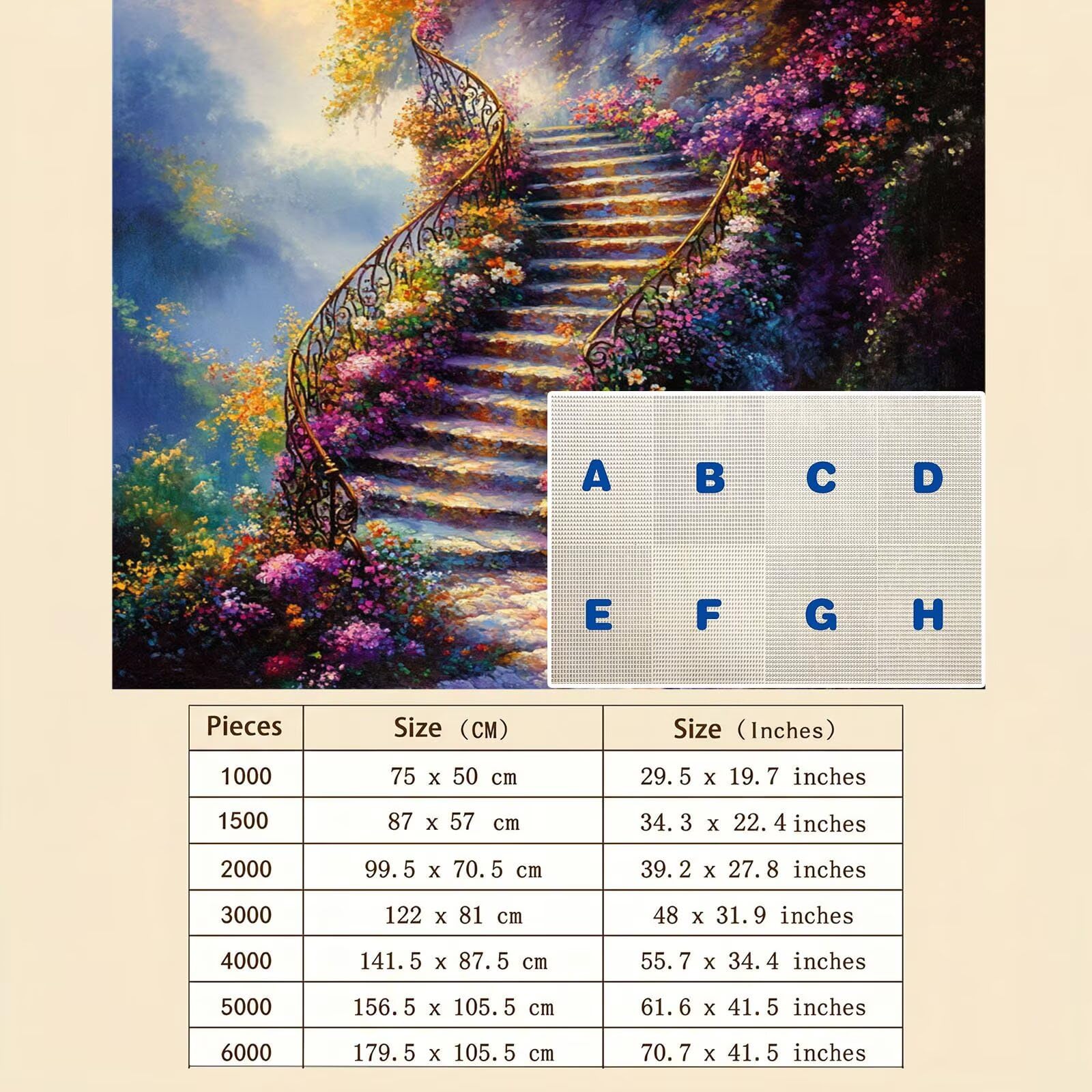 rêve Paysage Puzzle 1500 Pièces pour Adultes, Format 87 x 57 cm, Challenge Casse-Tête de Famille, Loisirs Créatifs et Relaxation, Pièces Robustes avec Lettres au Dos, Décor Murale Salon f0-786