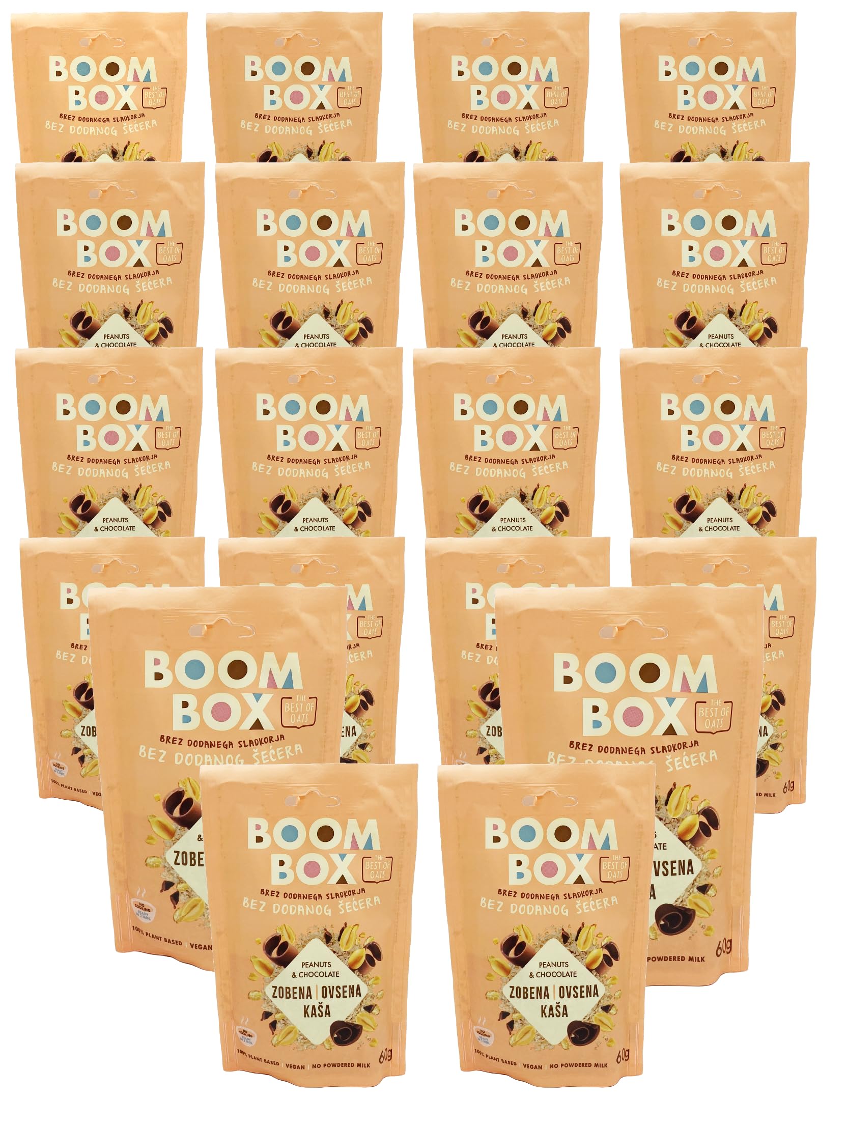 Avena BOOM BOX en Deliciosos sabores – Breakfast Delight (Peanut/chocolate - 60g)