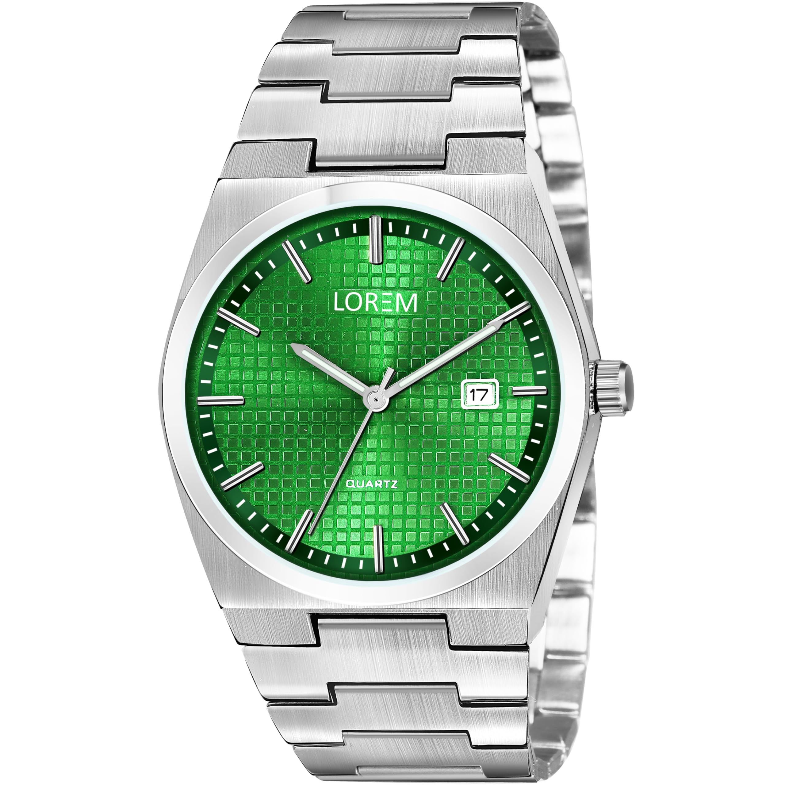 LOREM Green Dial Date Function Analog Watch for Men LR160 (B0CVLGK17G) Amazon Price History, Amazon Price Tracker