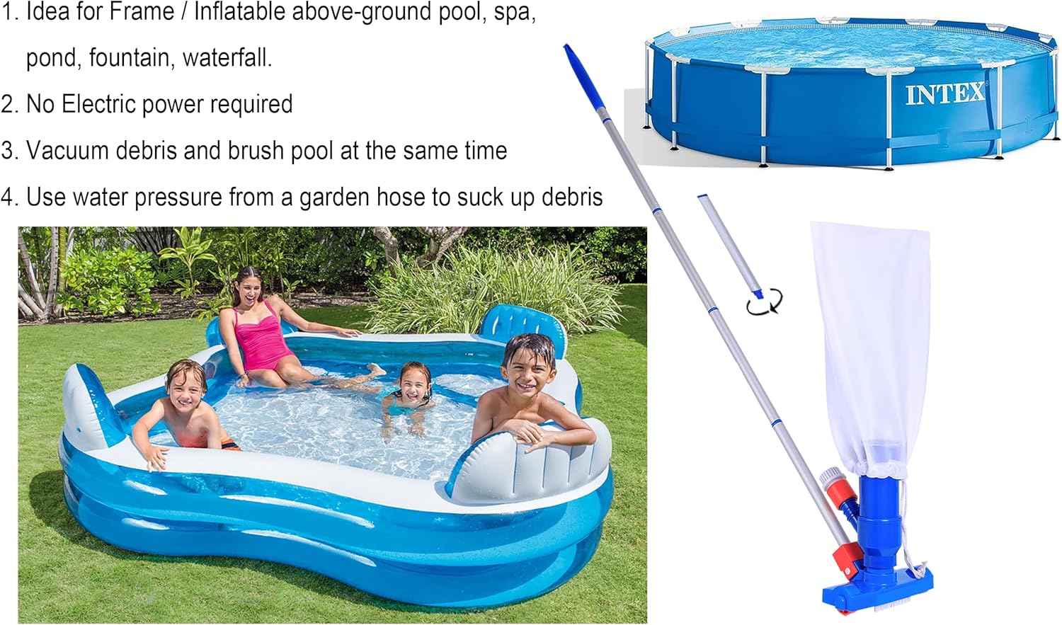 Effortless Pool Cleaning: Review of the Jet Vacuum with 6 Telescopic Poles