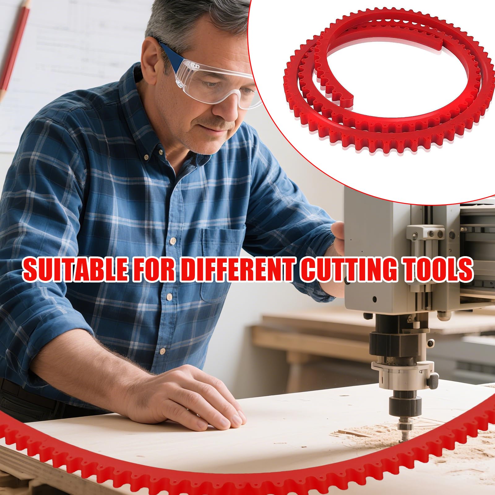 Sagoma per Fresatura Curva 2 m, Righello Curvo Flessibile per Lavorazione Legno