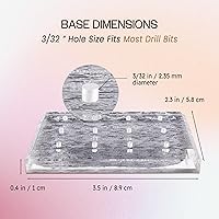 Vista 3 de PANA - Soporte para brocas de uñas, organizador de exhibición, a prueba de polvo, caja de almacenamiento, herramientas para uso doméstico o sala