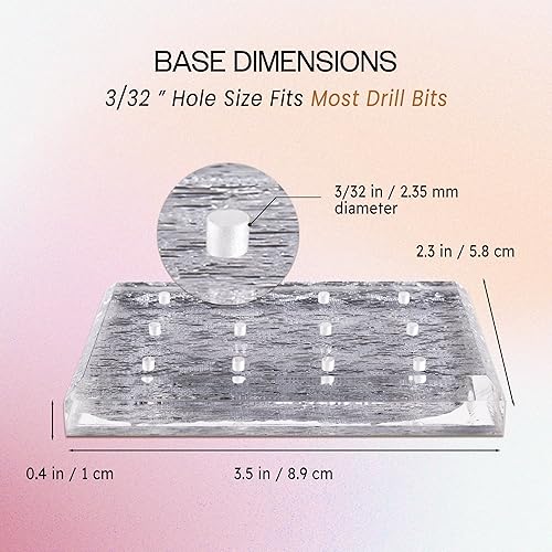 Miniatura 3 de PANA - Soporte para brocas de uñas, organizador de exhibición, a prueba de polvo, caja de almacenamiento, herramientas para uso doméstico o sala de