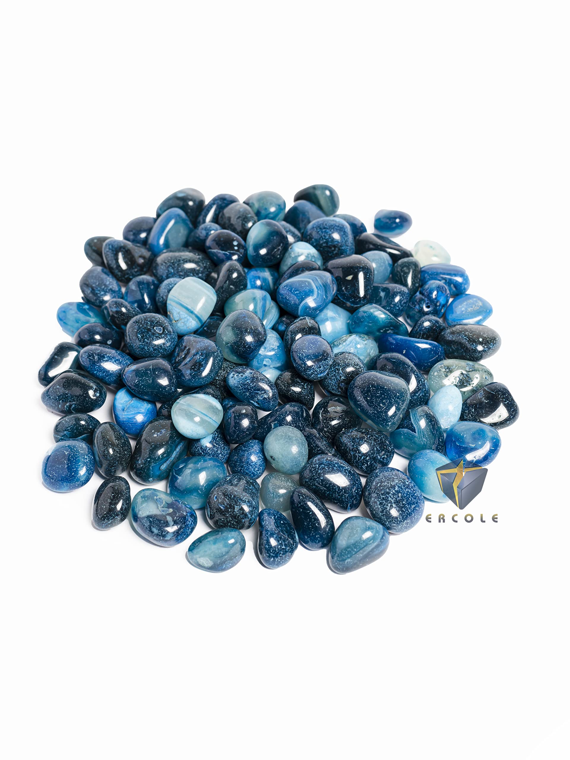 Ercole® Decorative Small Size Polished Shiny Smooth Onyx Pebble Stones for Aquarium Fish Tank Plant Pots Garden Home Table & Outdoor Decoration (Blue, 2 Kg) (B0953B27YG) Amazon Price History, Amazon Price Tracker